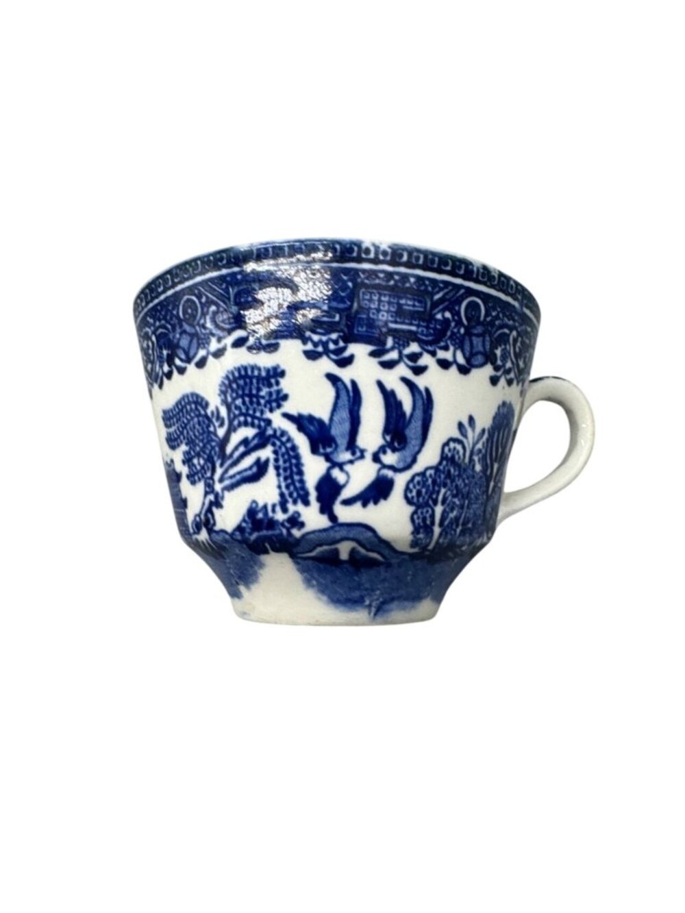 Washington Old Willow Tea Cup Set 3 Blue & White China Porcelain Made England